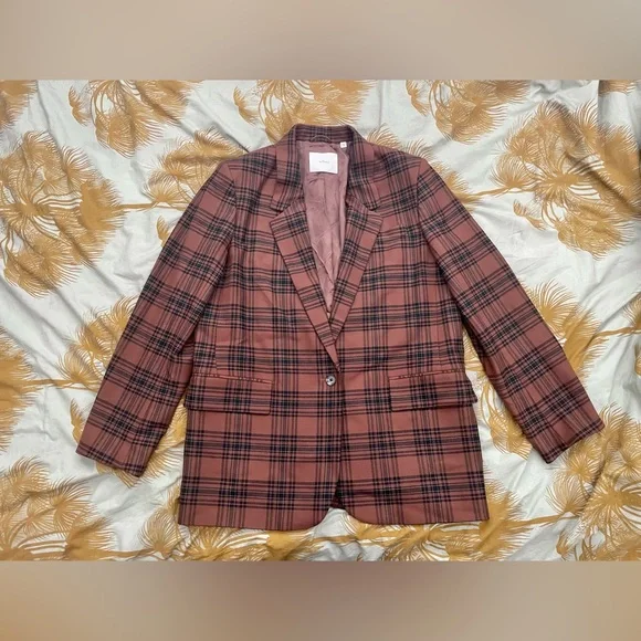 Wilfred New Generation wool blend plaid blazer L - Picture 2 of 4